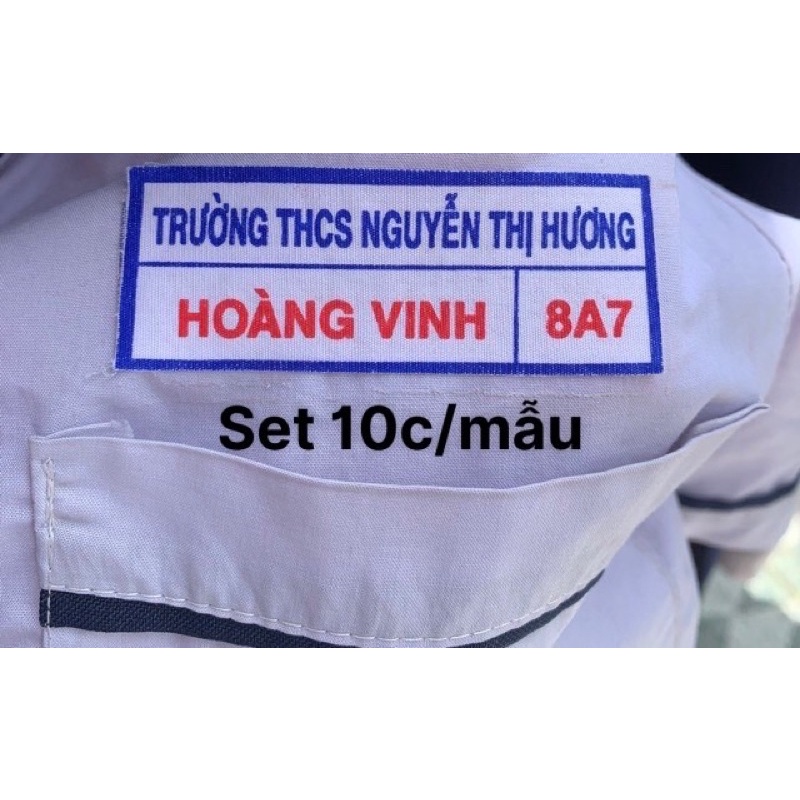Set 10 phù hiệu bảng tên in theo yêu cầu.
