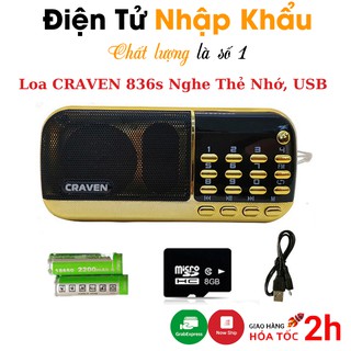 Mua Loa Đài Craven 836s Nghe Thẻ Nhớ  USB  FM  Máy Nghe Nhạc Mini Tắm Ngôn Ngữ Caraven  Pin Siêu Trâu - Bh 6 Tháng