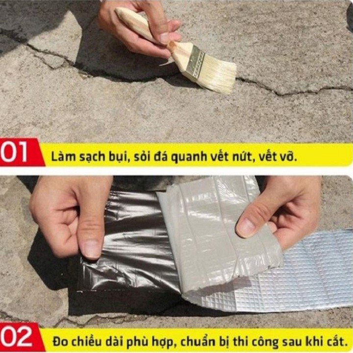 Băng Dán Chống Thấm, Băng Dính SAKYSE Băng Keo Chống Dột - Bảo Hành 10 Năm