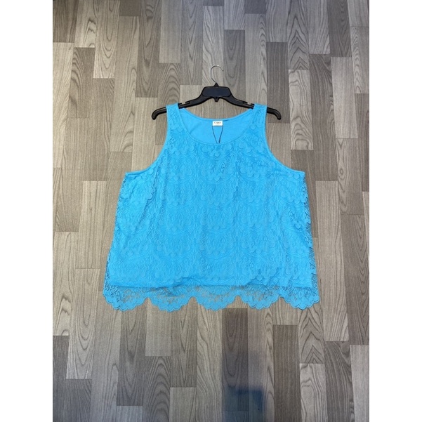 BIGSIZE Áo ba lỗ ren cato nữ v1 130-140cm