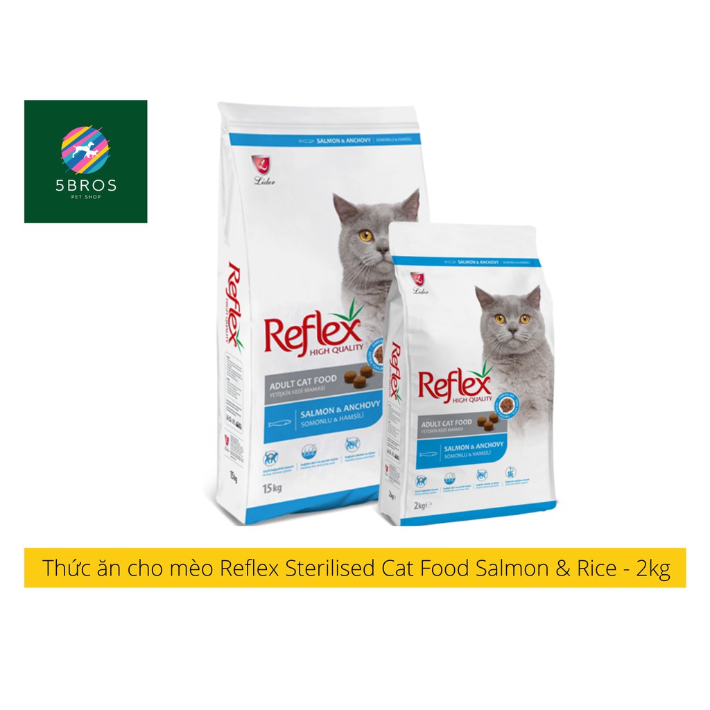 Reflex Thức ăn khô cho mèo với công thức cân bằng và hoàn chỉnh dành cho mèo trưởng thành vị cá hồi 2kg