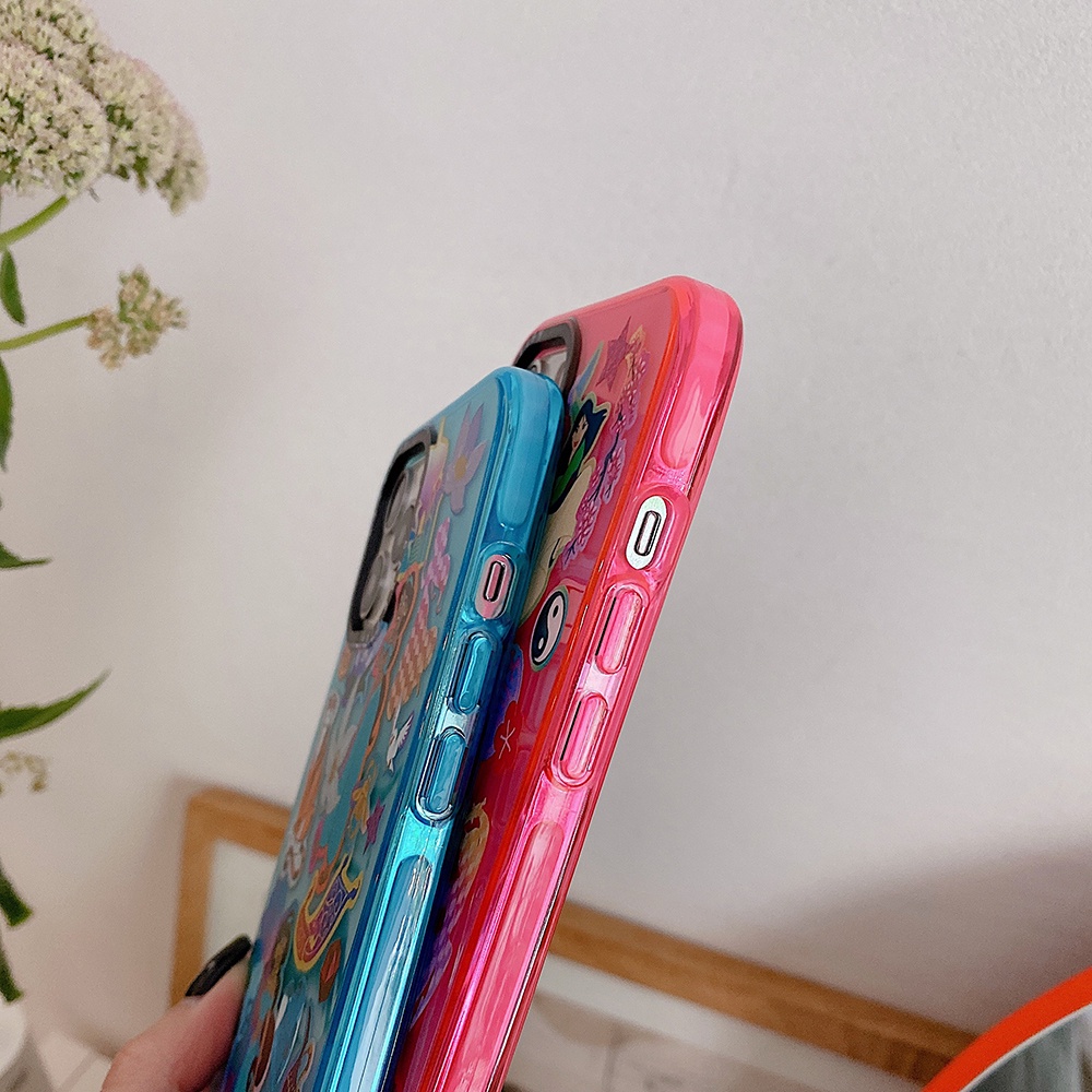 Ốp điện thoại TPU dẻo dạ quang in hình công chúa Disney cho iPhone 11 12 Pro Max XS Max XR X 7 8 Plus 6Plus 6