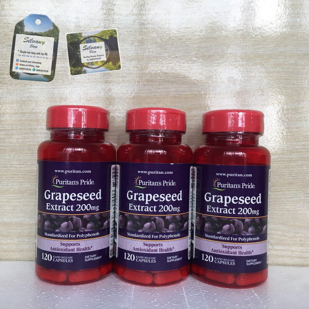 [Sale - Date 07/2021] Viên Tinh Chất Hạt Nho Grapeseed Extract 200mg Puritan's Pride - 120 Viên | BigBuy360 - bigbuy360.vn