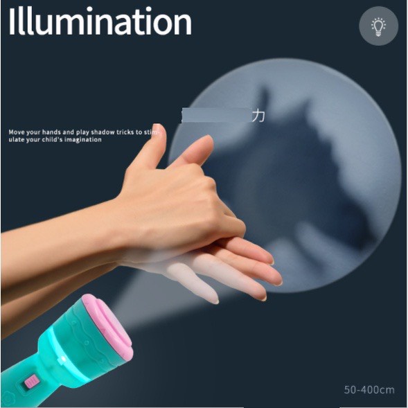 Đồ chơi đèn pin chiếu hình 24 hình - kèm pin - phiên bản to - đẹp - bàn chiếu vẽ cho bé khám phá