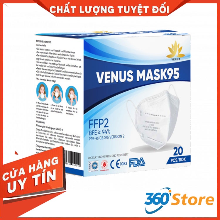 Khẩu trang cao cấp VENUS MASK95 Hộp 20 chiếc