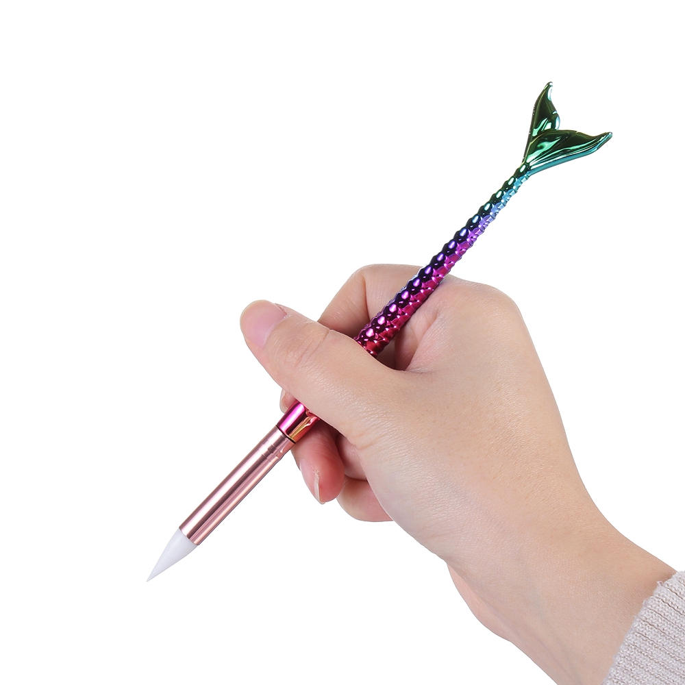 Bút vẽ khắc đính đá trang trí móng nghệ thuật hai đầu silicon tiện dụng