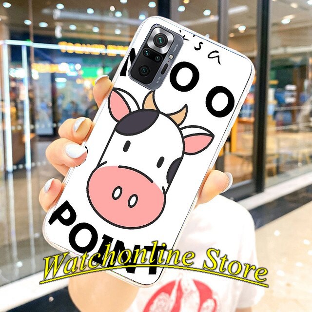 Ốp lưng silicon Xiaomi Mi 11 lite / Redmi Note 10 / Redmi Note 10 pro / K40 k40 pro Poco F3 Redmi 9T in bò sữa