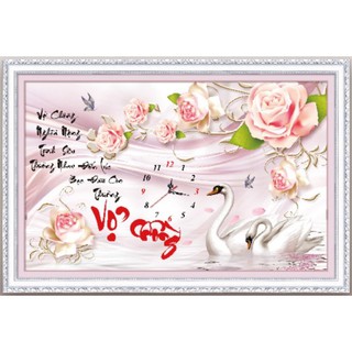 Tranh đính đá VỢ CHỒNG 75x50cm chưa đính lg1511
