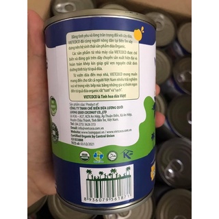 Nước cốt dừa hữu cơ Vietcoco 400ml