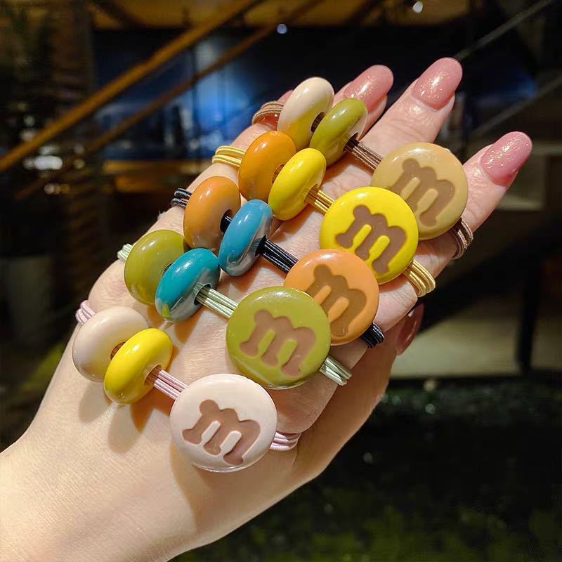 Dây cột tóc đính hạt đơn giản dễ thương cho nữ