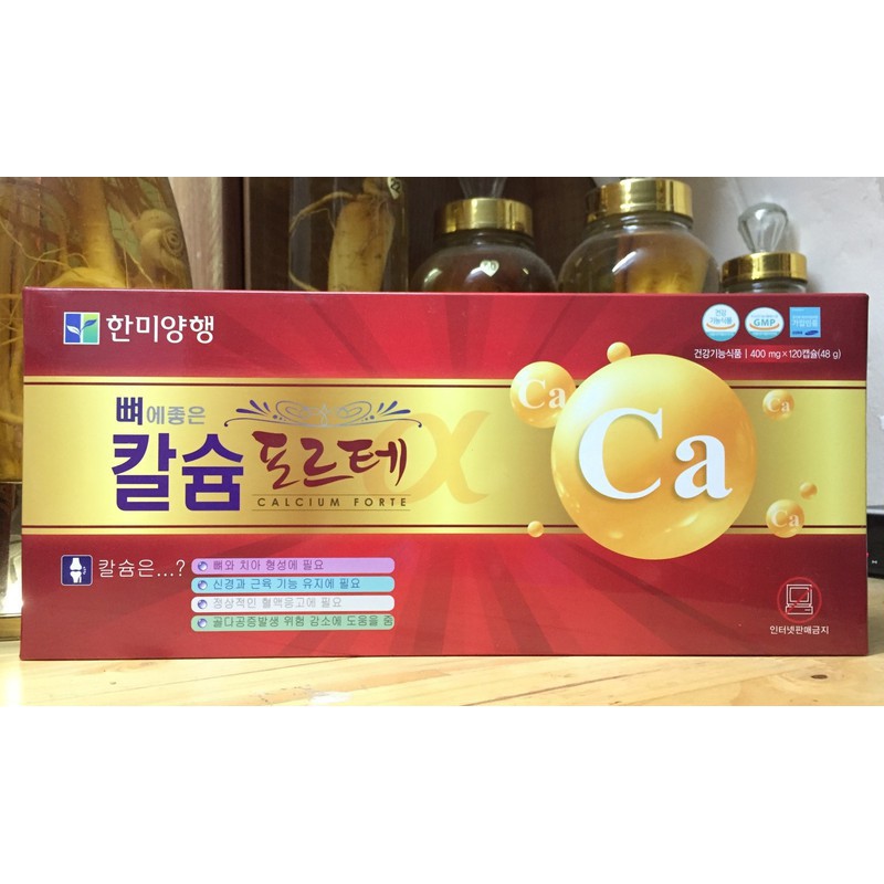 Viên Canxi Hanmi Hàn Quốc, Hộp đỏ 120 viên* 400gr | BigBuy360 - bigbuy360.vn