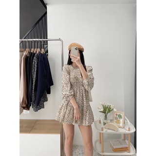 V2-Váy hoa nhí Baby doll dáng ngắn Phong cách HQ nhẹ nhàng