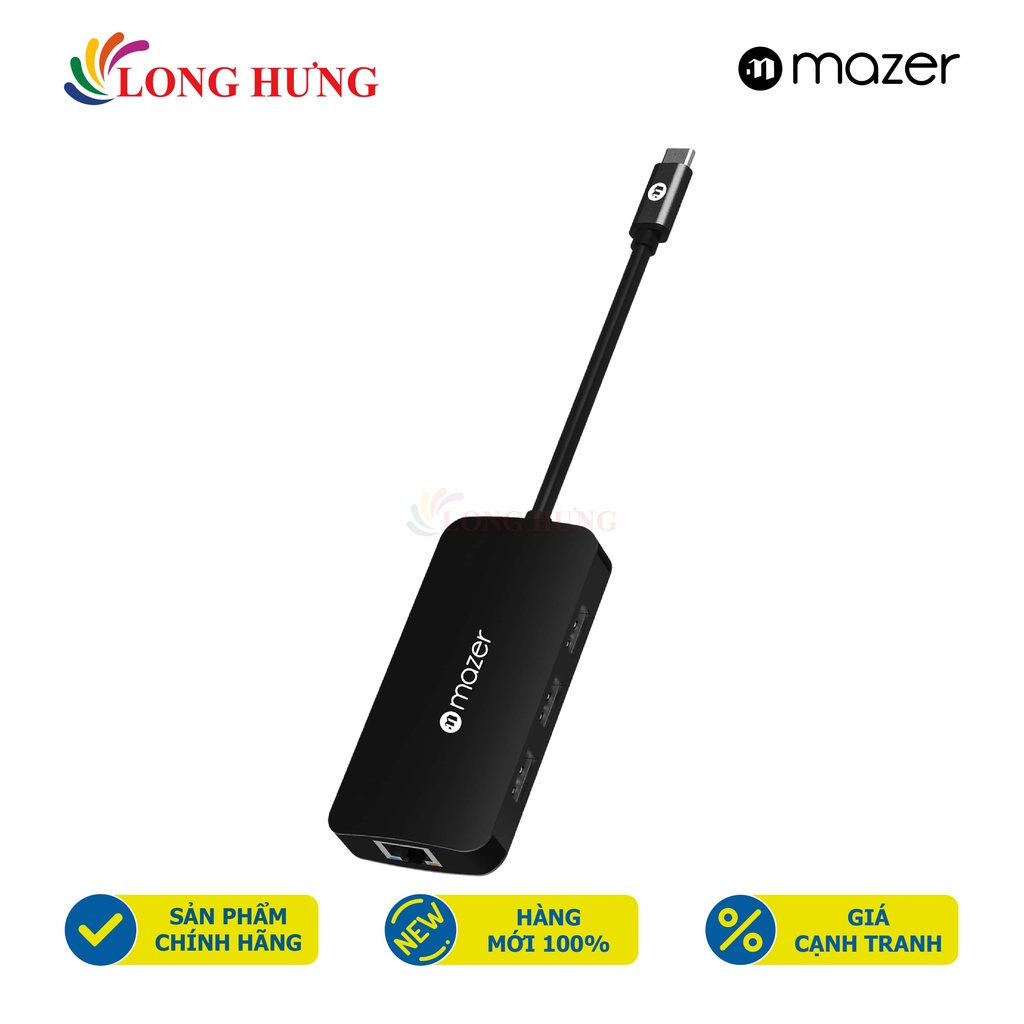 Cổng chuyển đổi Mazer Type-C Multiport 6-in-1 Adapter M-UC2MULTI4060 - Hàng chính hãng