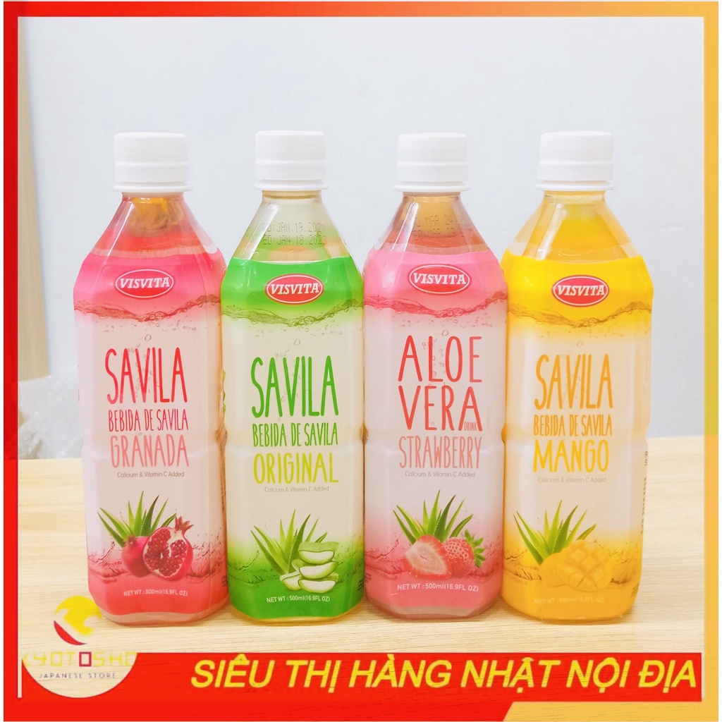 Nước uống nha đam xoài,lựu,dâu hàn quốc 500ml