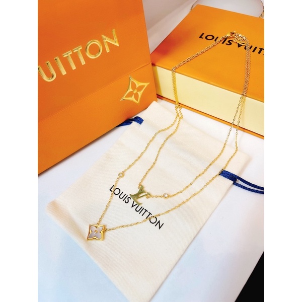 Dây chuyền titan Lv mạ vàng ko rỉ