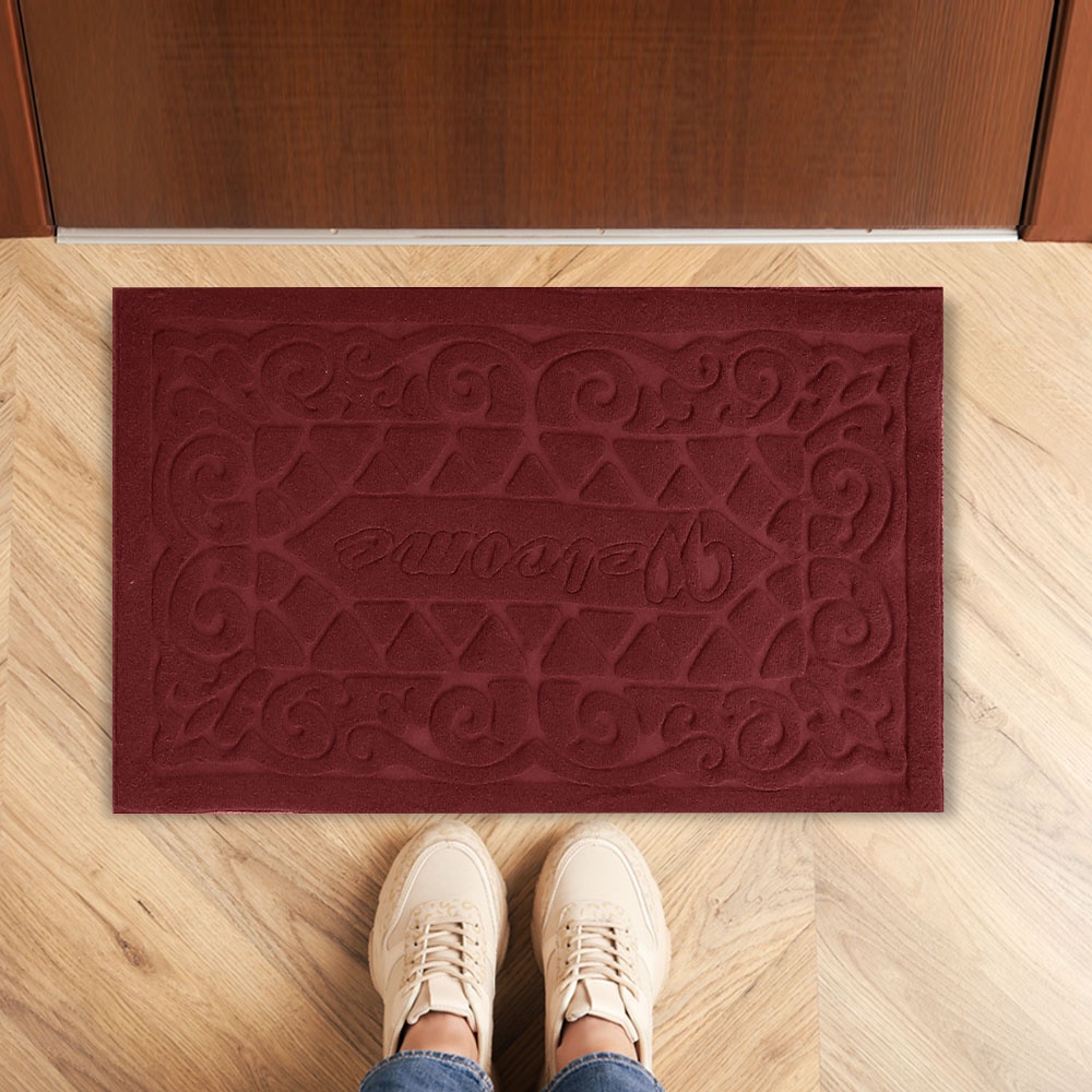 Homebase HLS Thảm trước cửa ra vào MX2032 bằng Polyester/cao su 39X59CM màu xám