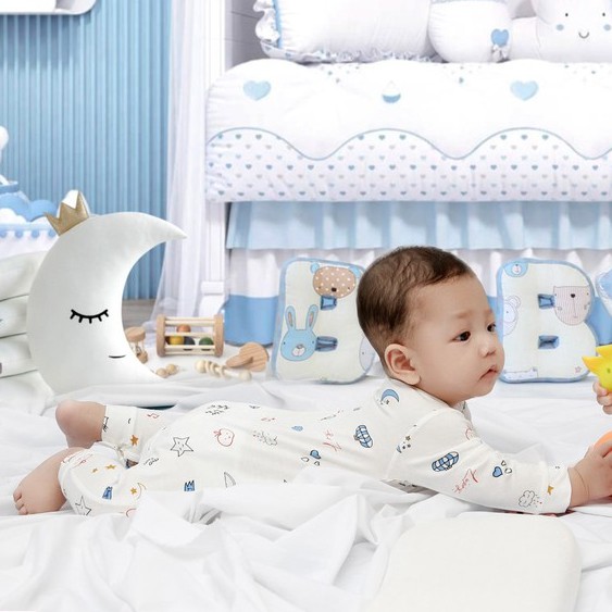 Body dài tay cho bé sơ sinh họa tiết dễ thương - chất liệu vải sợi tre thương hiệu Luxry phù hợp cho bé dưới 10kg
