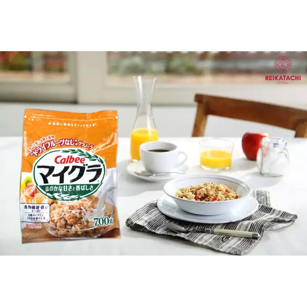 [HSD 10/2022] Ngũ cốc Calbee ăn kiêng giảm cân Nhật Bản mix hoa quả trái cây sữa chua dùng ăn sáng - CAM LÚA MẠCH 700g