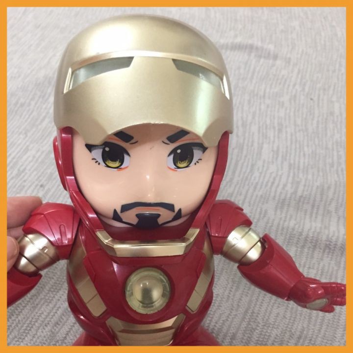 [Mã LIFE0503TOYS giảm 10% đơn 0Đ] Đồ chơi robot Iron Man dance hero nhảy múa vui nhộn có nhạc và đèn cho bé