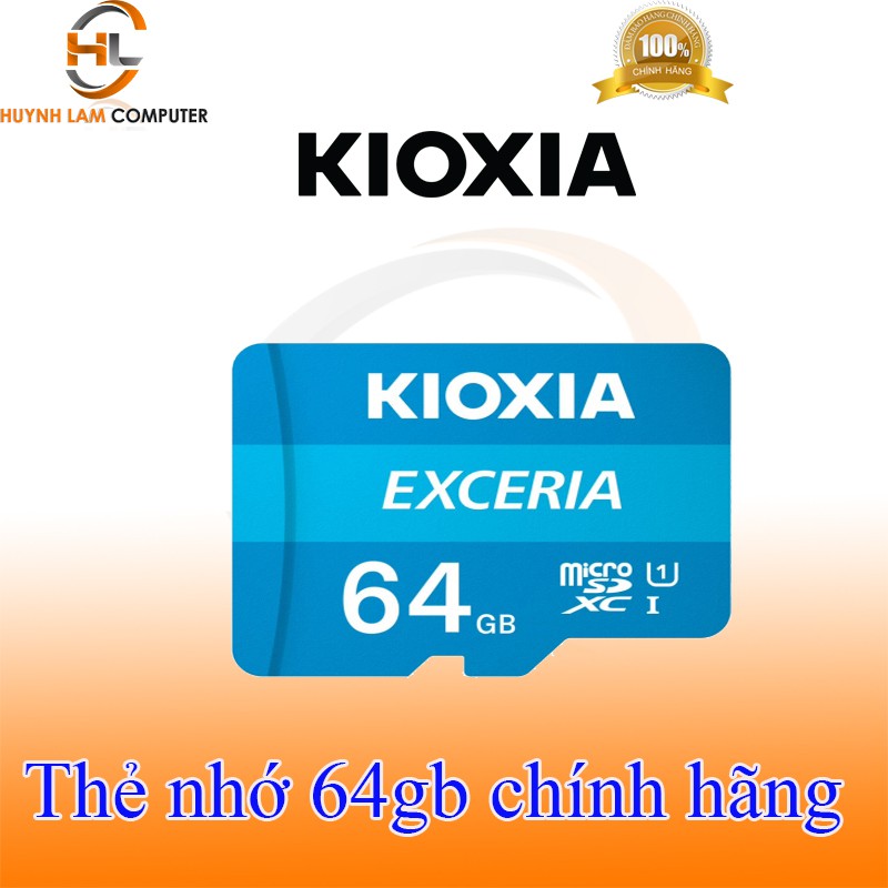 [Mã ELFLASH3 hoàn 10K xu đơn 20K] Thẻ nhớ 64GB KIOXIA Exceria microSDHC tốc độ cao - FPT phân phối