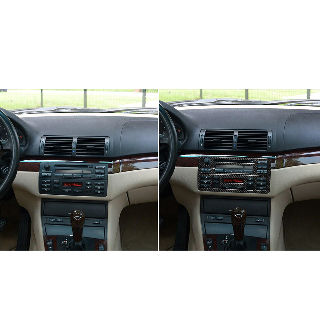 Thích hợp cho BMW cũ 3 series E46 điều khiển trung tâm bằng sợi carbon bật lửa thuốc lá điều khiển trung tâm đa phương tiện phụ kiện sửa đổi trang trí nội thất
