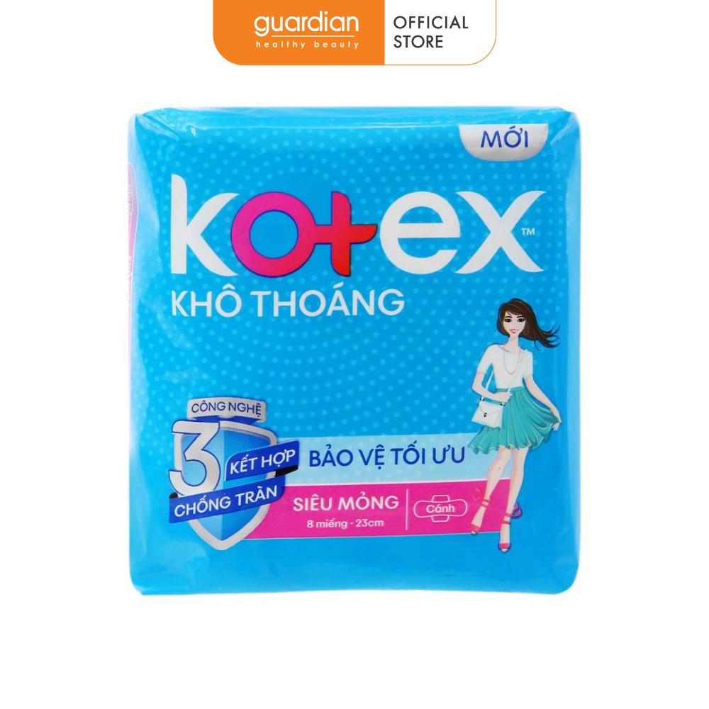 Băng vệ sinh Kotex khô thoáng siêu mỏng cánh (8 miếng)