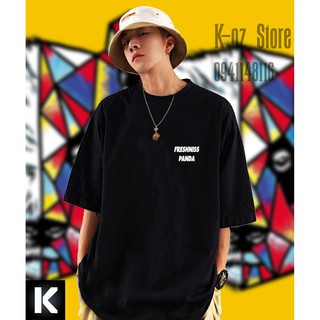 Áo thun PANDA TAY LỠ OVERSIZE UNISEX (2 Màu ĐEN-TRẮNG)