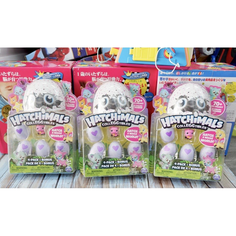 Vỉ Trứng Hatchimals Các Mùa SS1 Fullbox 4 Trứng Tặng Kèm 1 Thú Cưng Hatchimals