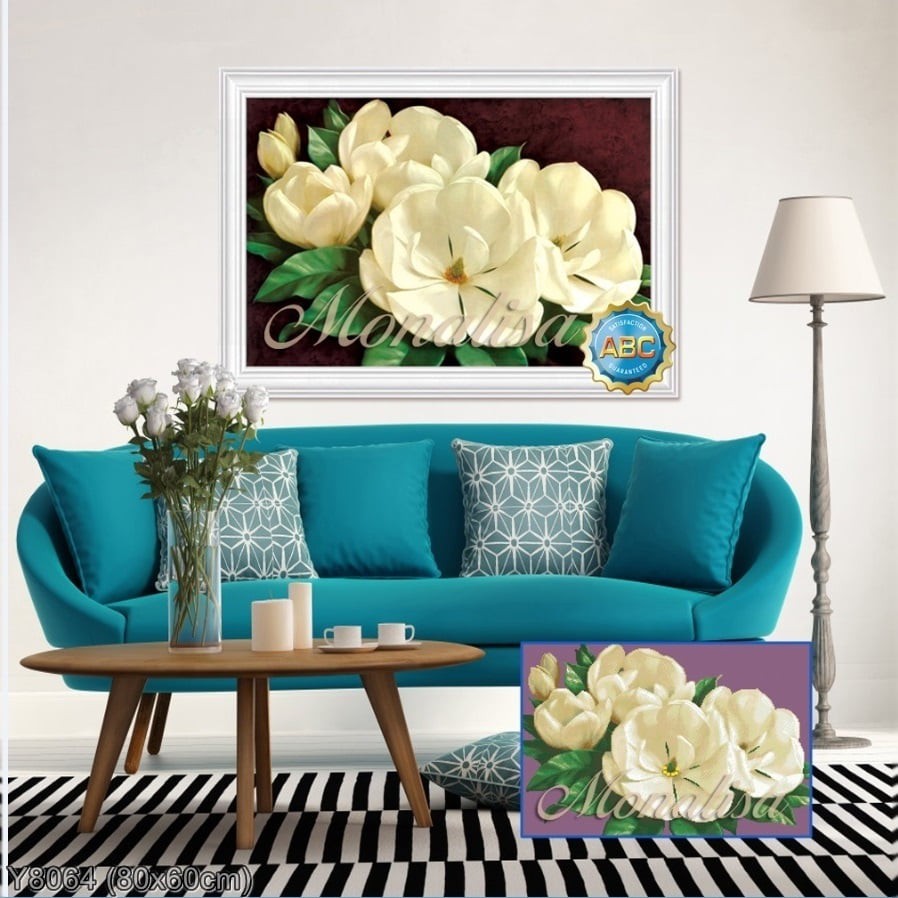 Tranh đính đá Hoa Hải Đường  💥 kích thước 80*60 cm 📌