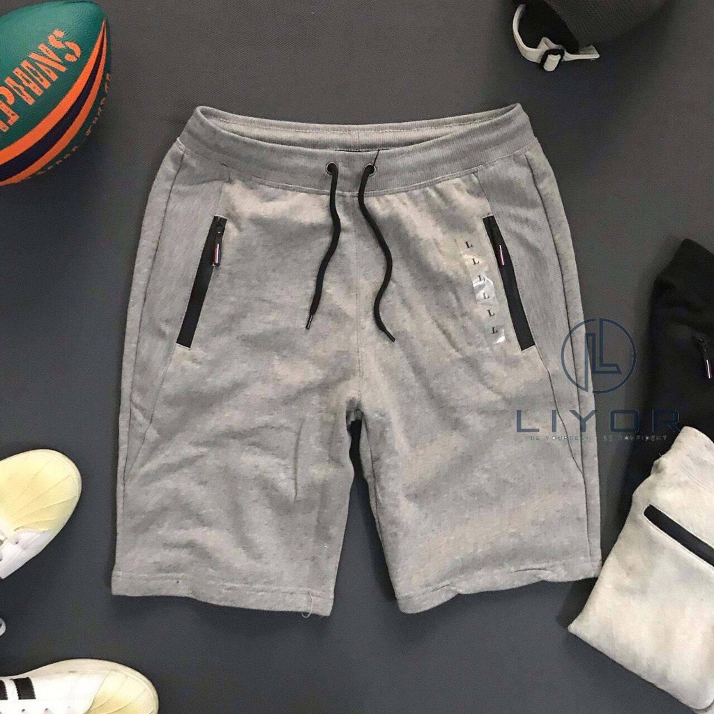 Quần short thể thao (HỖ TRỢ ĐỔI SIZE) nam cao cấp dây kéo túi đơn giản - Liyor - QTT009 | BigBuy360 - bigbuy360.vn