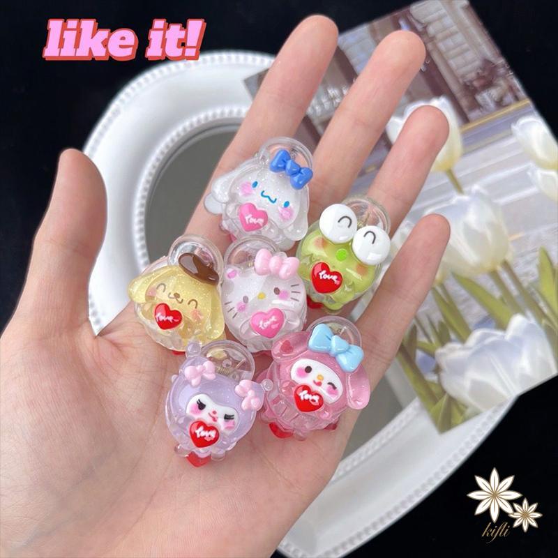 【kifli】Kẹp Tóc Mini Hình Melody / Cún Cinnamon / Melody / Chú Chó Tai To Màu Ngà Xinh Xắn Cho Bạn Gái