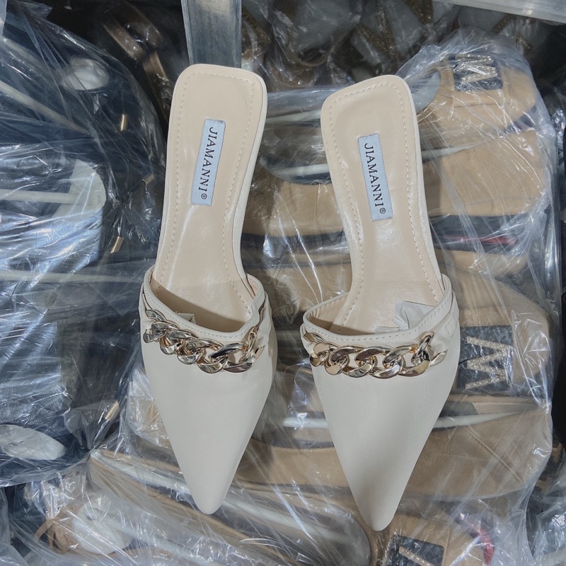 Sục nữ cao gót 3 cm dây xích thời trang PUNSHOES  sang trọng.( FREESHIP - ẢNH TỰ CHỤP).