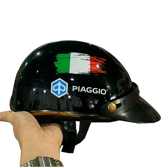 Mũ bảo hiểm PIAGGIO/VESPA màu đen, nhận thiết kế nó quảng cáo theo yêu cầu