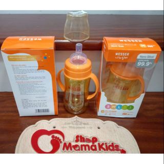 Bình sữa Wesser cổ rộng Bình tập uống Núm ti