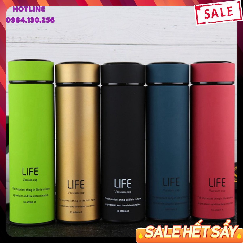 Bình Giữ Nhiệt Life 500ml INOX 304 Sơn Nhám Cao Cấp