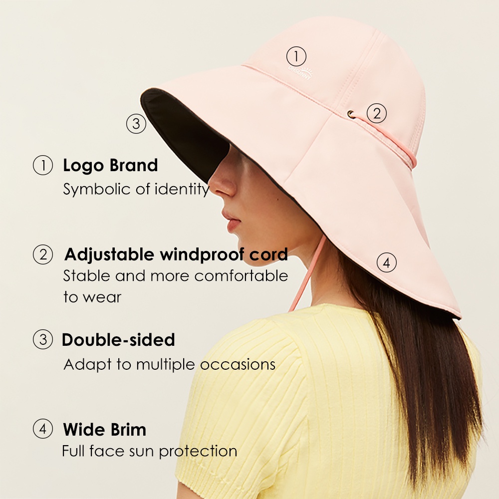 Mũ tai bèo OhSunny UPF50+ chống tia UV hai mặt thời trang