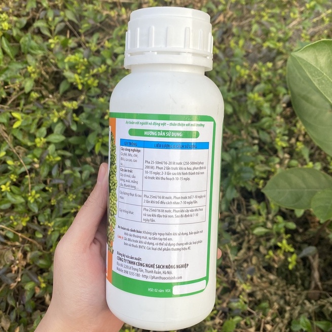 Phân kali AT hữu cơ tạo ngọt, kích thích đậu trái, chắc nhân, đâm hoa nhanh, chống rụng trái non - Siêu Kali AT 500ml