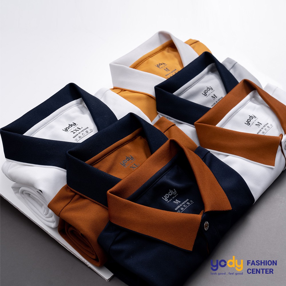 Áo thun nam YODY polo tay ngắn cổ bẻ sợi tự nhiên thoáng mát chuẩn form APM3635 | BigBuy360 - bigbuy360.vn