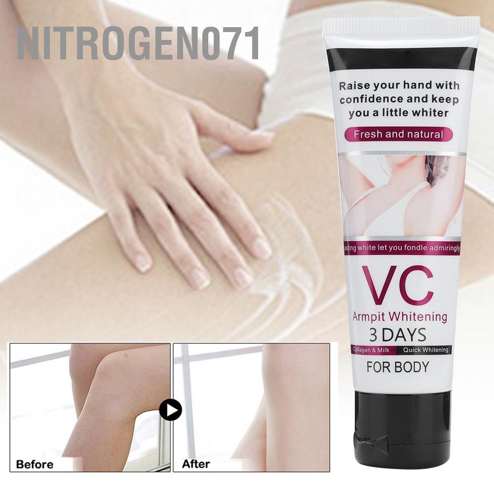 Nitrogen071 Underarm Armpit Whitening Cream Brightening Repairing Deodorant Skin Care 50g