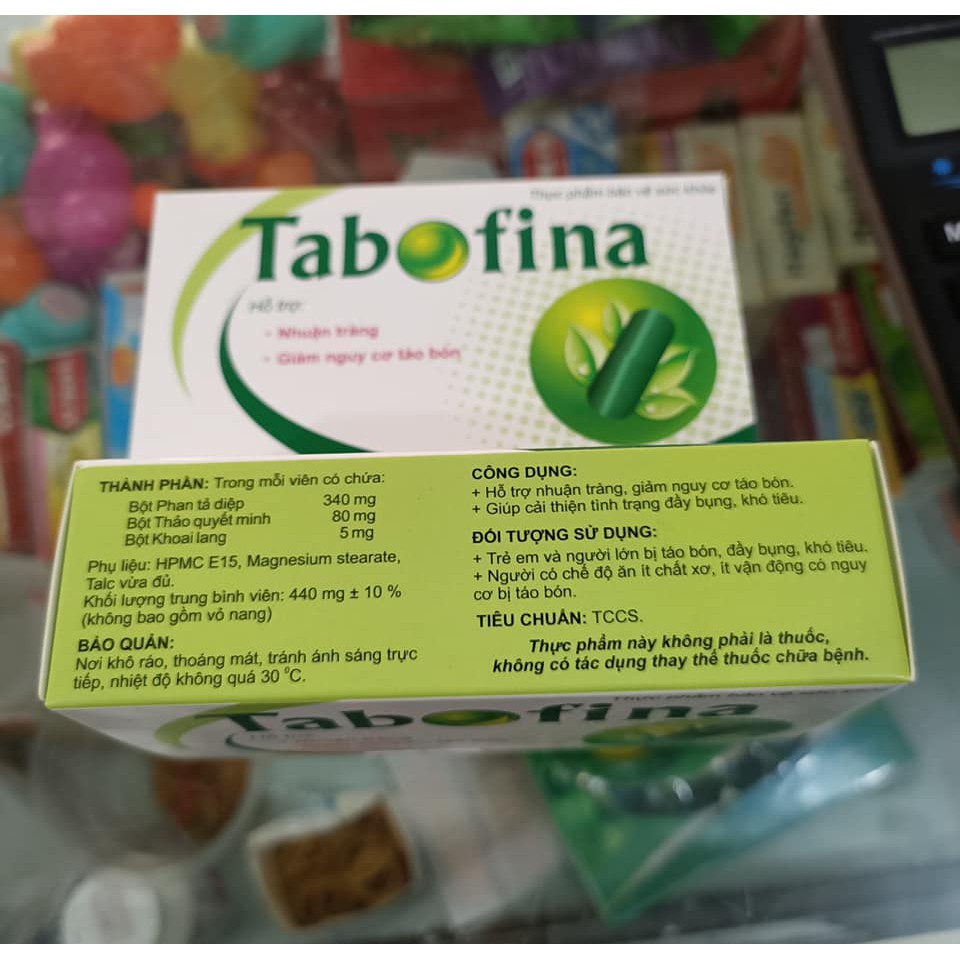 Viên Uống Tabofina hỗ trợ nhuận tràng, giảm nguy cơ táo bón - cvspharmacy
