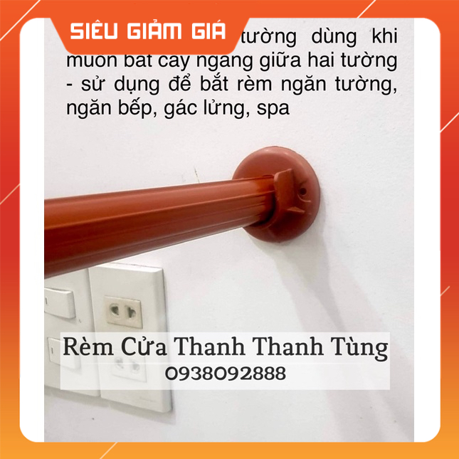 Pát - Đầu chụp Thanh Treo - Núm Vén Rèm - Giá đỡ thanh treo rèm