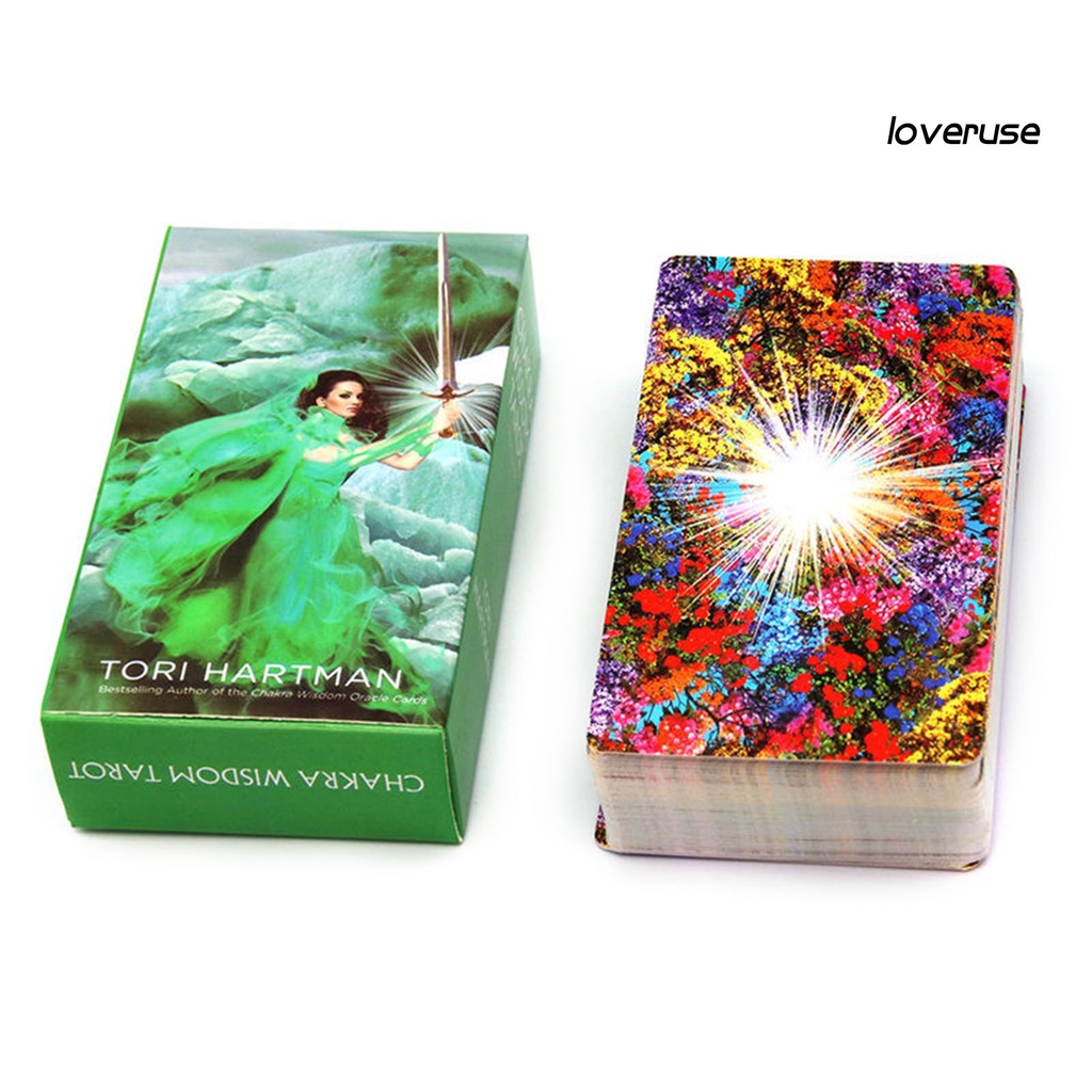 78Pcs/Set Table Card Game Beautiful Print Predicate PDF Guidebook The Chakra Wisdom Tarot for Gift /YZWJ/