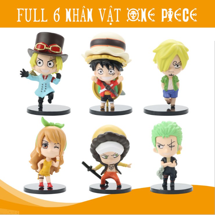 Mô Hình Nhân Vật OnePiece Chibi  Full cả 6 em quà tặng trang trí