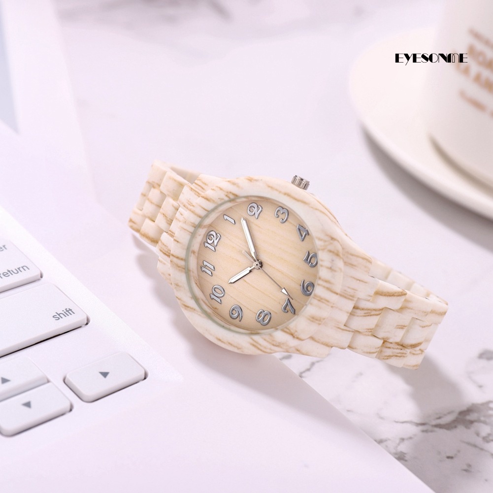 Đồng Hồ Nữ Mặt Tròn In Số Ả Rập, Dây Nhựa Resin