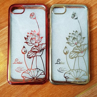 Ốp Lưng iPhone 7 / 8 Hoa Viền Si Đính Đá Cao Cấp