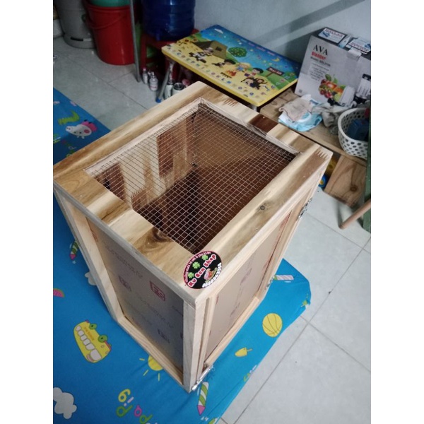 Chuồng nuôi bò sát gỗ ghép và mica KB9 D35 R25 C50cm