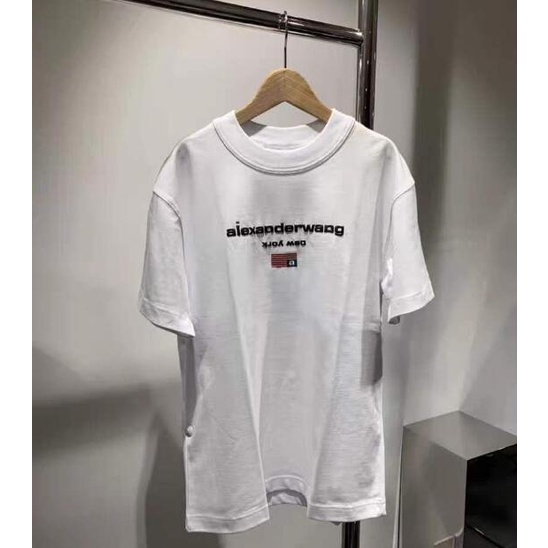 Áo thun tay ngắn thêu họa tiết chữ cái trẻ trung thời trang dành cho cặp đôi