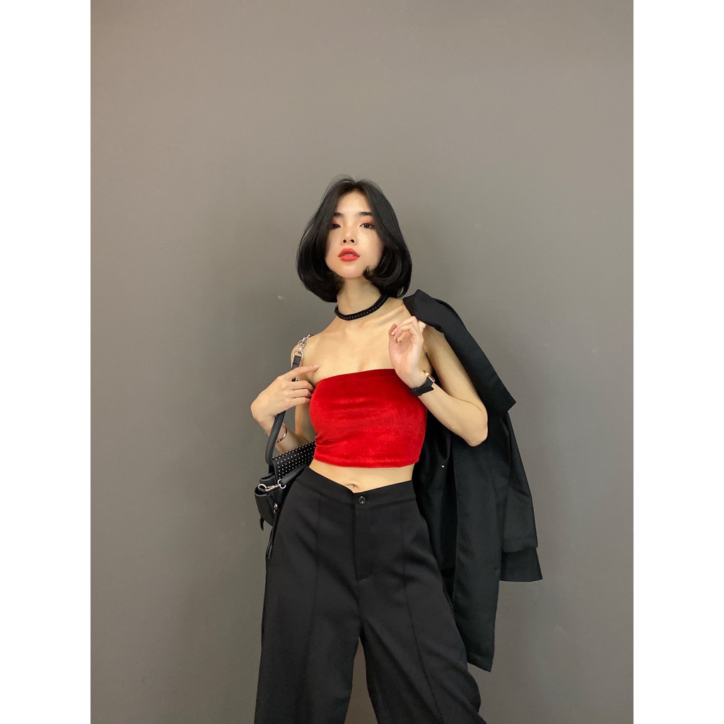 Áo Ống Nhung Đỏ - YA017150