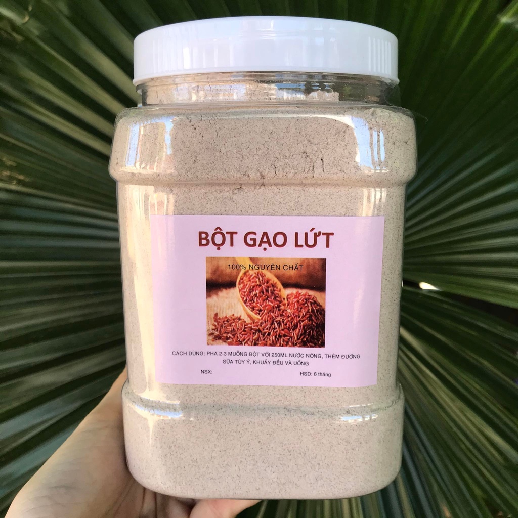 Bột gạo lứt huyết rồng rang nguyên cám- nguyên chất uống giảm cân, sáng đẹp da- Handmade