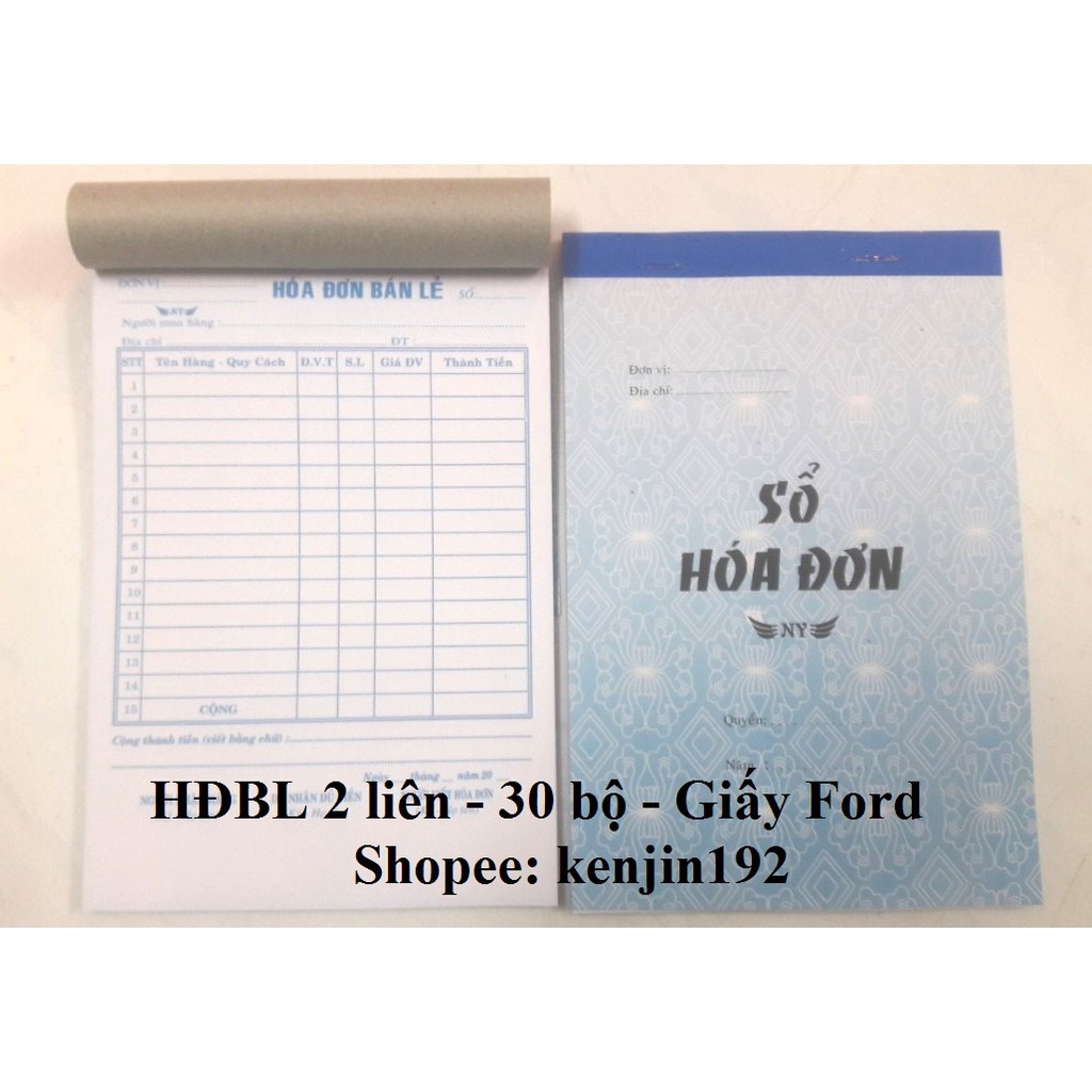 Hóa đơn bán lẻ (HĐBL) 2L 30 bộ 13 x 19